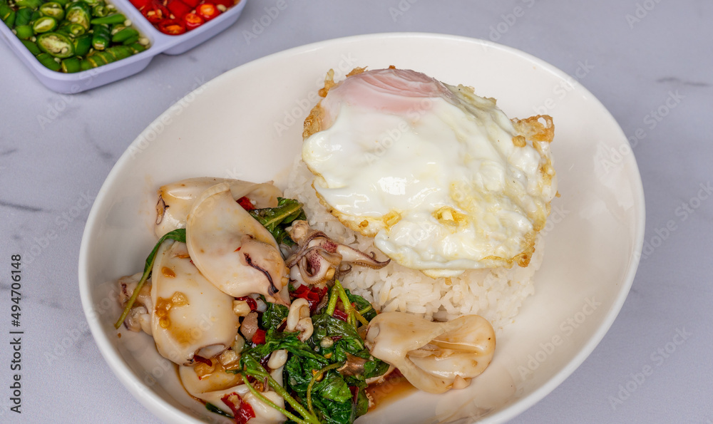 Mixed Thai Pork, Chicken and Seafood Dishes Mixed Thai Pork, Chicken and Seafood Dishes