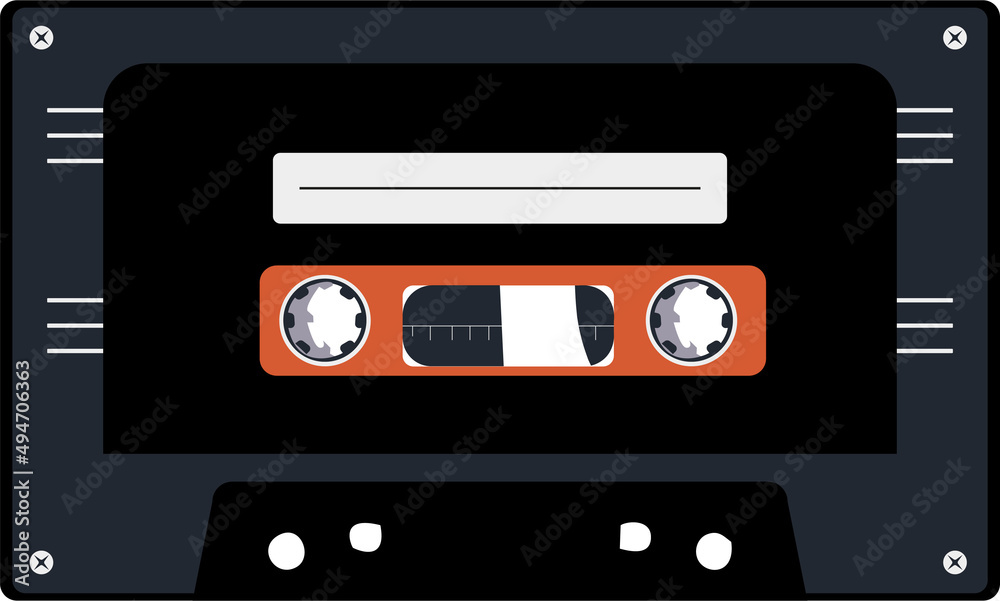 Obraz premium Vintage audio cassette tape vector