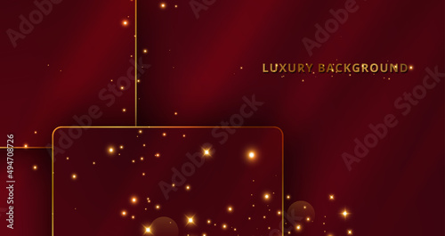 Luxury golden bokeh background with realistic shine glare