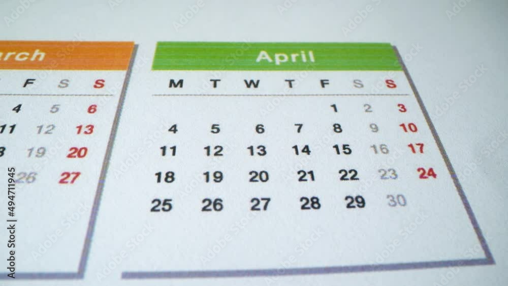 April 2022. Calendar. Save the date. Macro detailed calendar with holidays, weekend and working days. April 2022. Calendar. Save the date. Macro detailed calendar with holidays, weekend and working days.