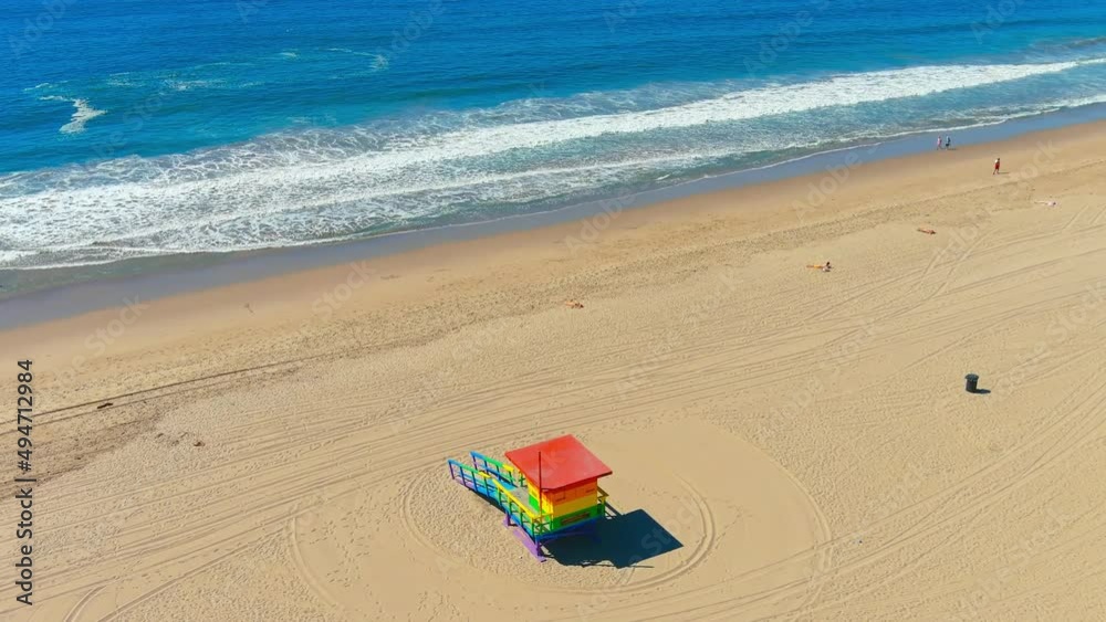 Venice Beach Life Guard Tower | Aerial Flyby Venice Beach Life Guard Tower | Aerial Flyby