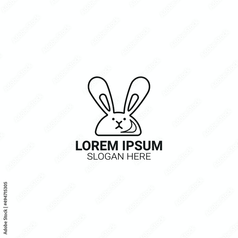 Rabbit logo design Royalty Free Vector Rabbit logo design Royalty Free Vector