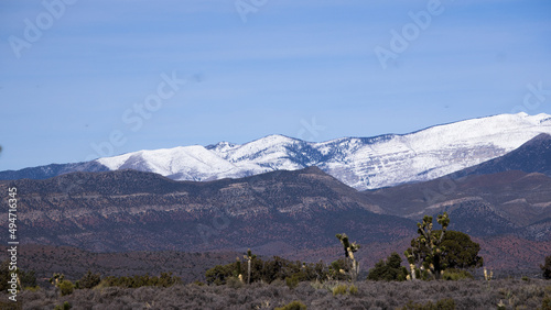 California mountain with snow cap