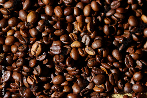 roasted beans, selective focus, background