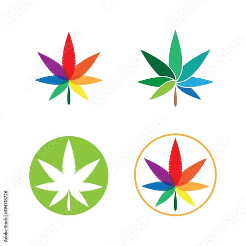cannabis logo symbol icon design vector