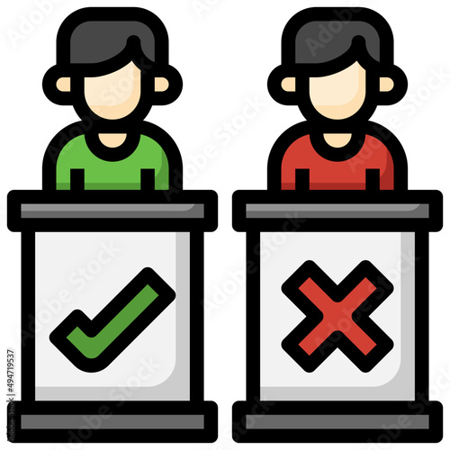 QUIZ filled outline icon,linear,outline,graphic,illustration