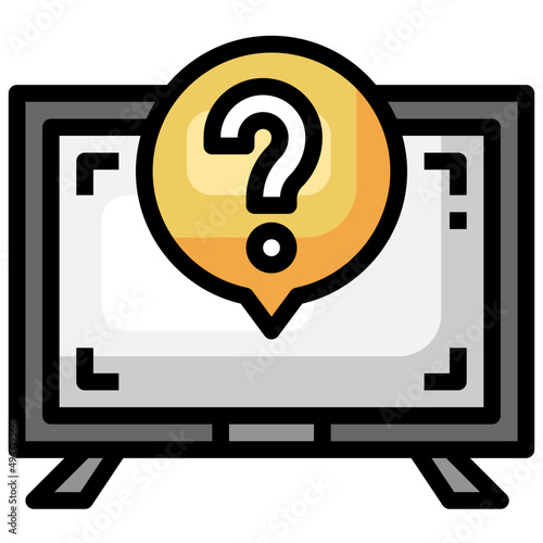 TELEVISION filled outline icon,linear,outline,graphic,illustration