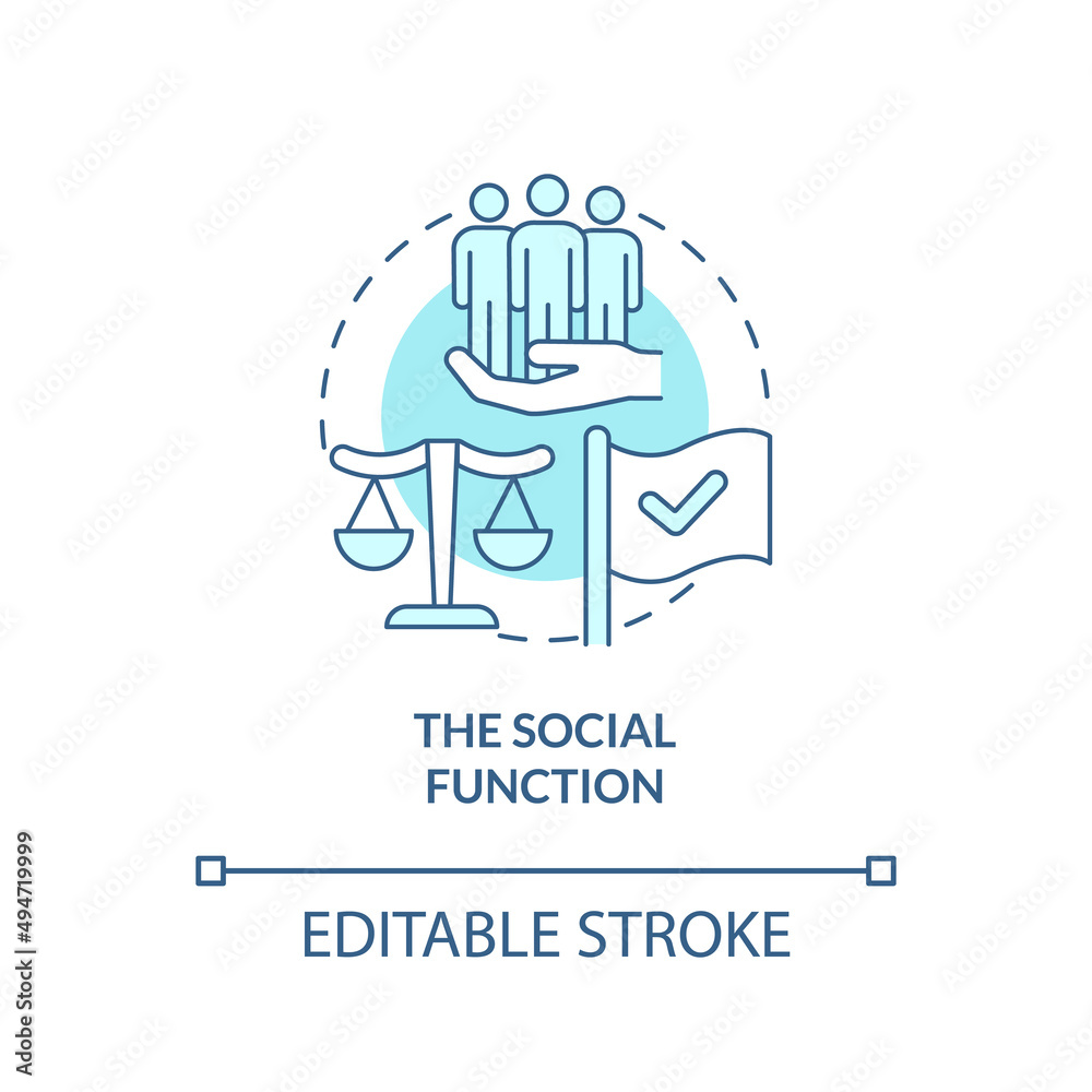 Social function turquoise concept icon. Defence of national economic system abstract idea thin line illustration. Isolated outline drawing. Editable stroke. Arial, Myriad Pro-Bold fonts used Social function turquoise concept icon. Defence of national economic system abstract idea thin line illustration. Isolated outline drawing. Editable stroke. Arial, Myriad Pro-Bold fonts used