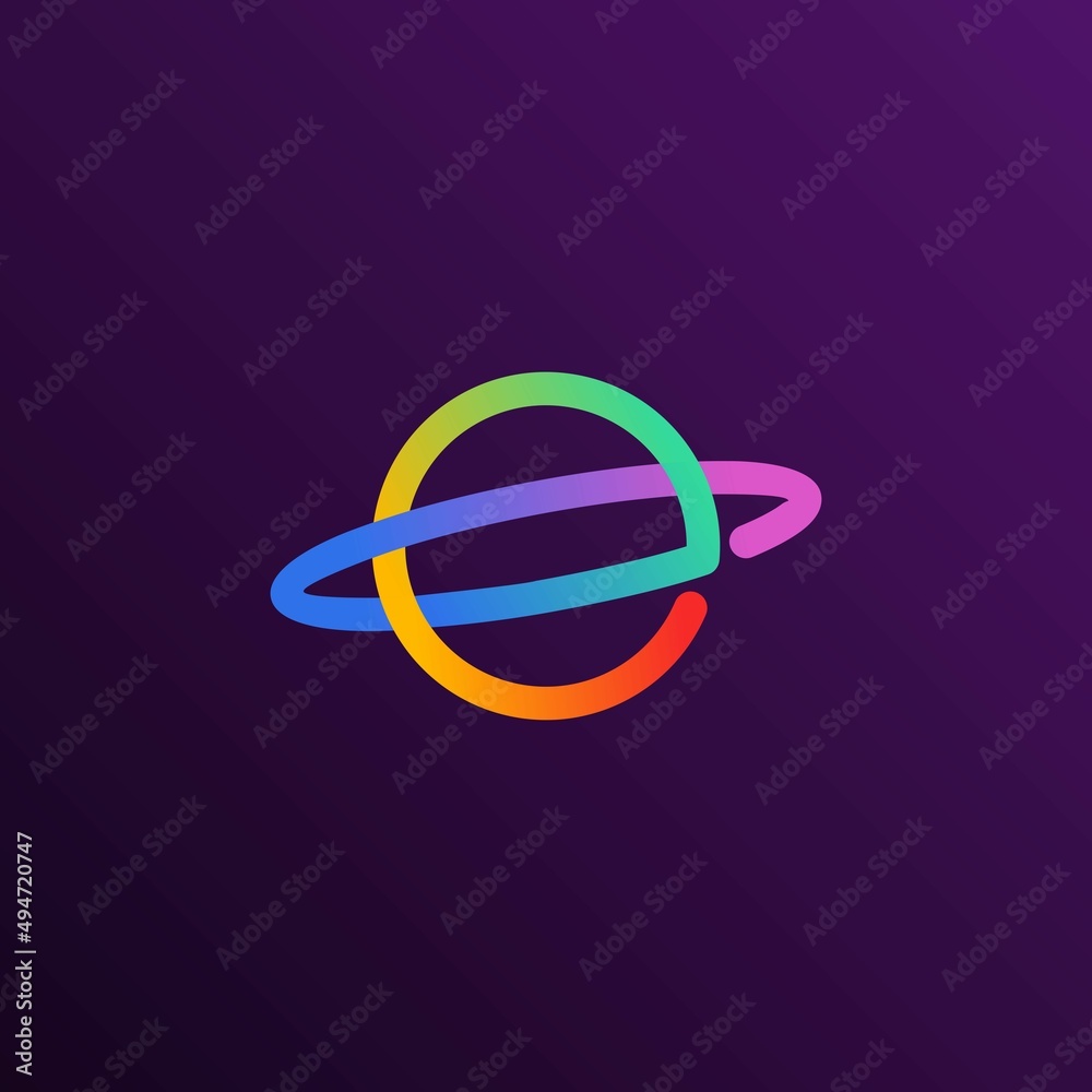 E planet abstrak logo letter vector abstrak E planet abstrak logo letter vector abstrak