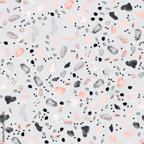 Wallpaper Mural Terrazzo Texture Vector. Flooring Seamless Pattern Torontodigital.ca