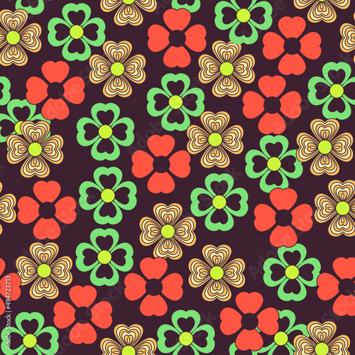 RETRO AFRICAN FLORAL SEAMLESS PATTERN