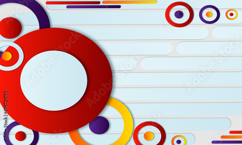 circle style geometric background  with bright colors