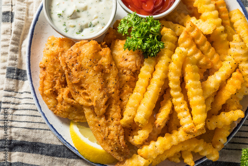 Canvas Print Homemade Lent Fish Fry