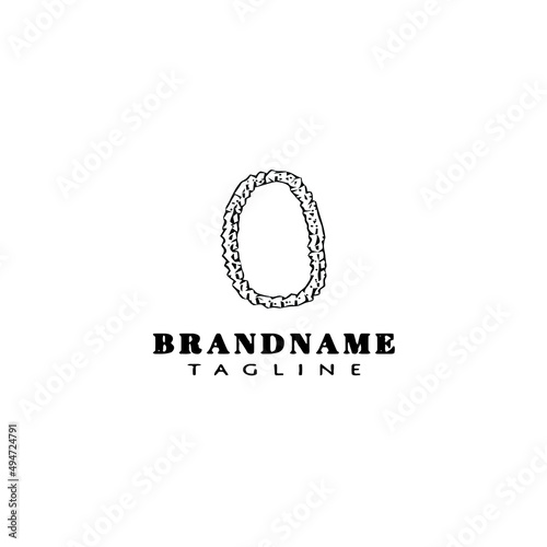 Obraz na płótnie hawaiian lei logo cartoon icon design template black isolated vector illustration w salonie