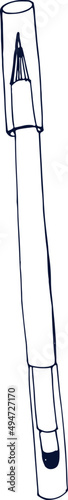 Eye or Eyebrow Pencil Contour Illustration