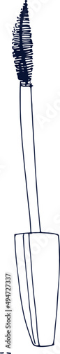 Mascara Brush Contour Illustration