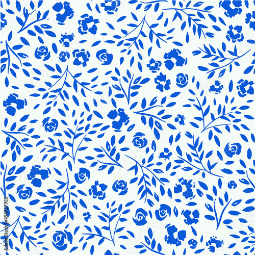 FLORAL SEAMLESS PATTERN IN  EDITABLE VECTOR FILE