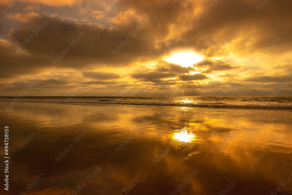 Sea beach sunset, San Diego, California.USA