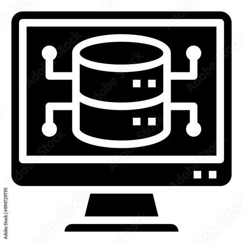 DATABASE glyph icon,linear,outline,graphic,illustration