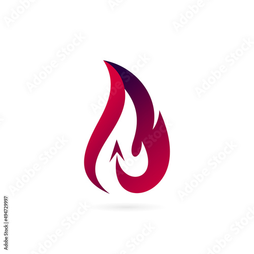 fire aviation logo design template