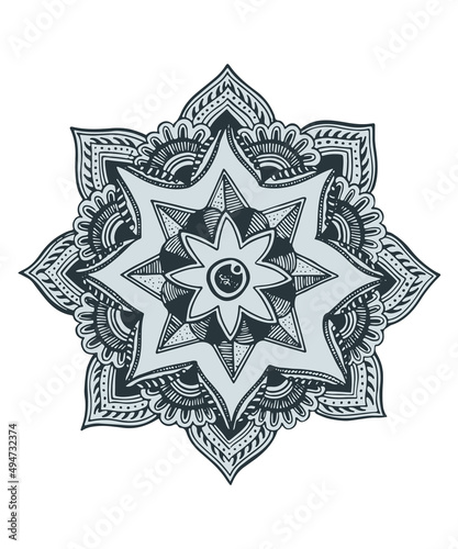 Mandala Star Vector Design
