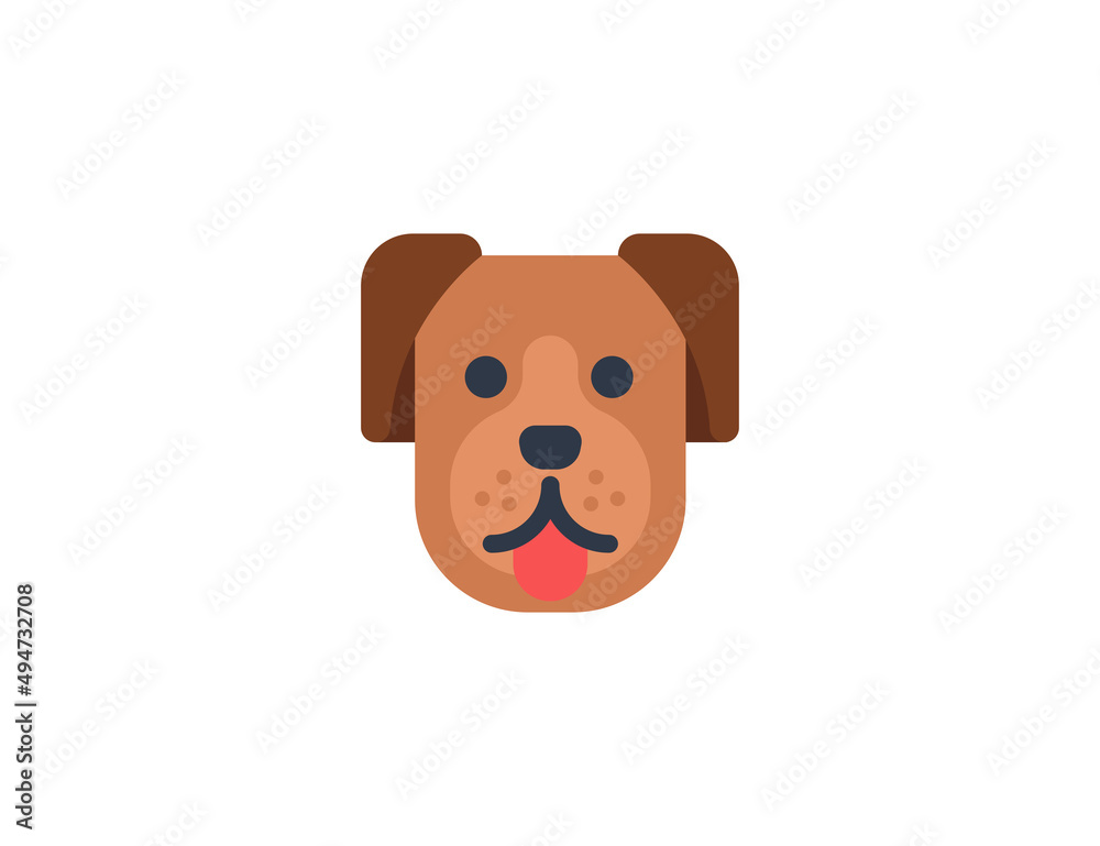 Dog face vector flat emoticon. Isolated Dog face emoji illustration. Dog face icon Dog face vector flat emoticon. Isolated Dog face emoji illustration. Dog face icon