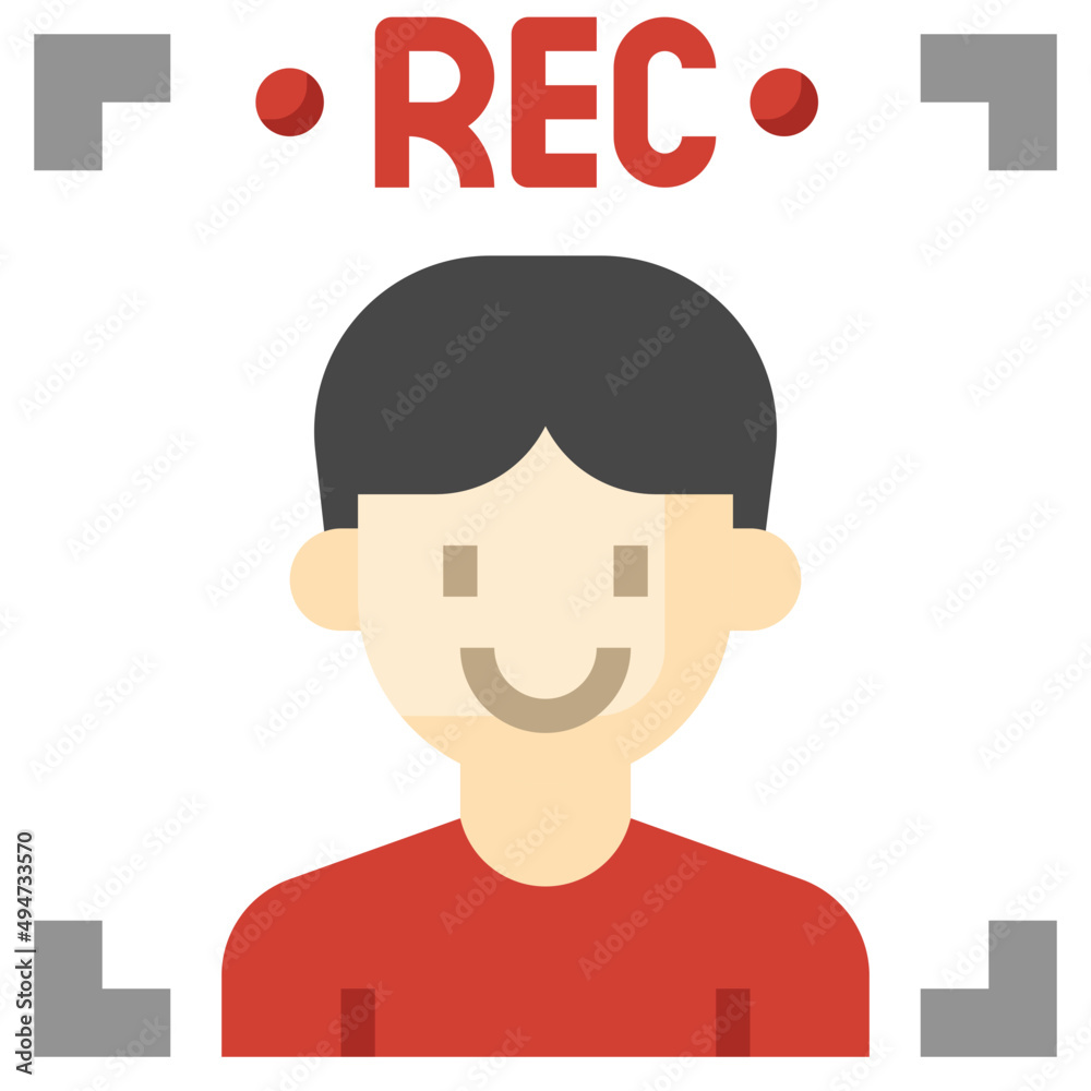 VIDOE RECORDING flat icon,linear,outline,graphic,illustration VIDOE RECORDING flat icon,linear,outline,graphic,illustration
