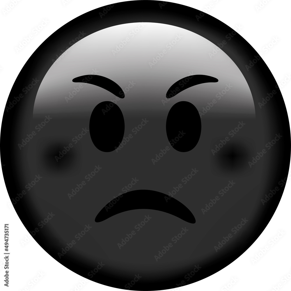 Fototapeta premium Vector emoji. Smiling face. Sad face. Smile vector emoji. Happy emoticon. Cute emoticon isolated on white background.