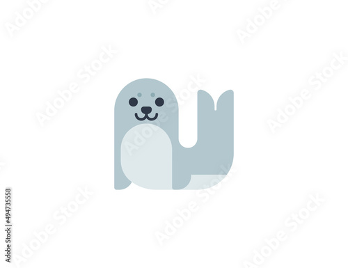 Seal vector flat emoticon. Isolated Seal emoji illustration. Seal icon