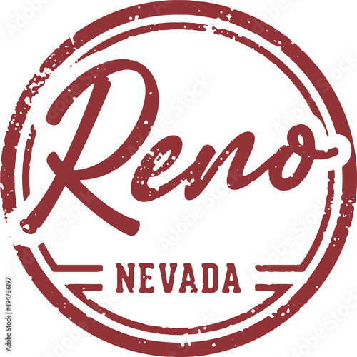 Reno Nevada USA City Stamp