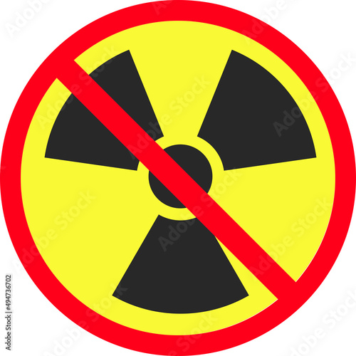 The prohibition sign of chemical weapons. Vector image.