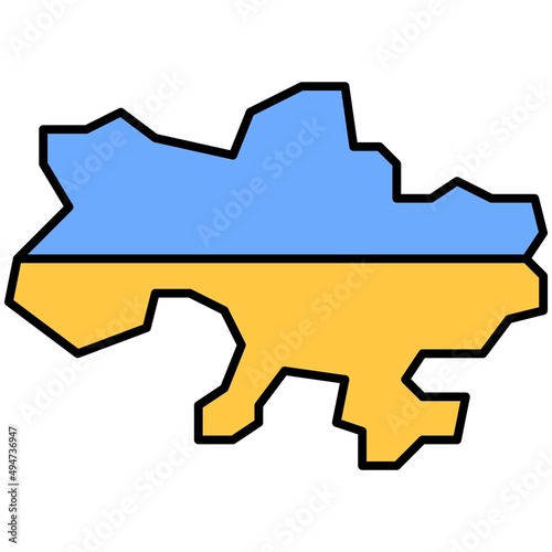 Ukraine map icon, Ukraine related vector illustration