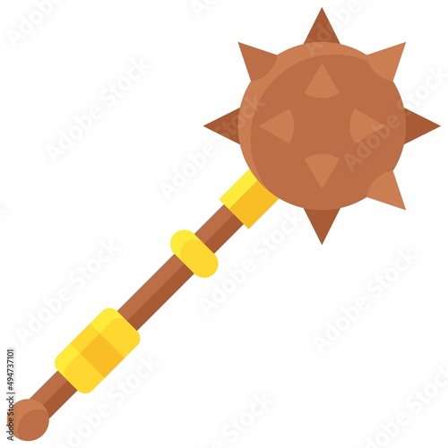 Mace icon, Ukraine related vector illustration