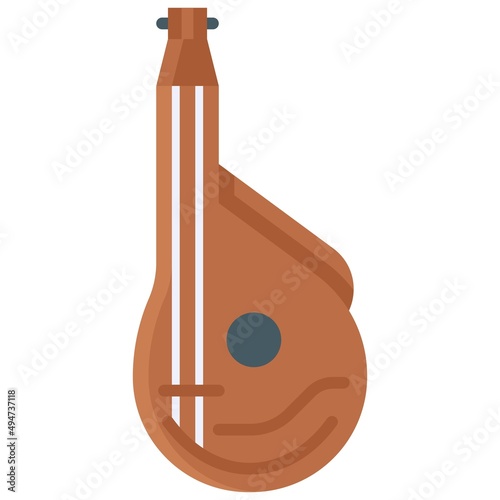 Bandura icon, Ukraine related vector illustration