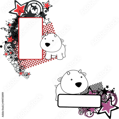 baby goat cartoon illustration copyspace collection in vector format 