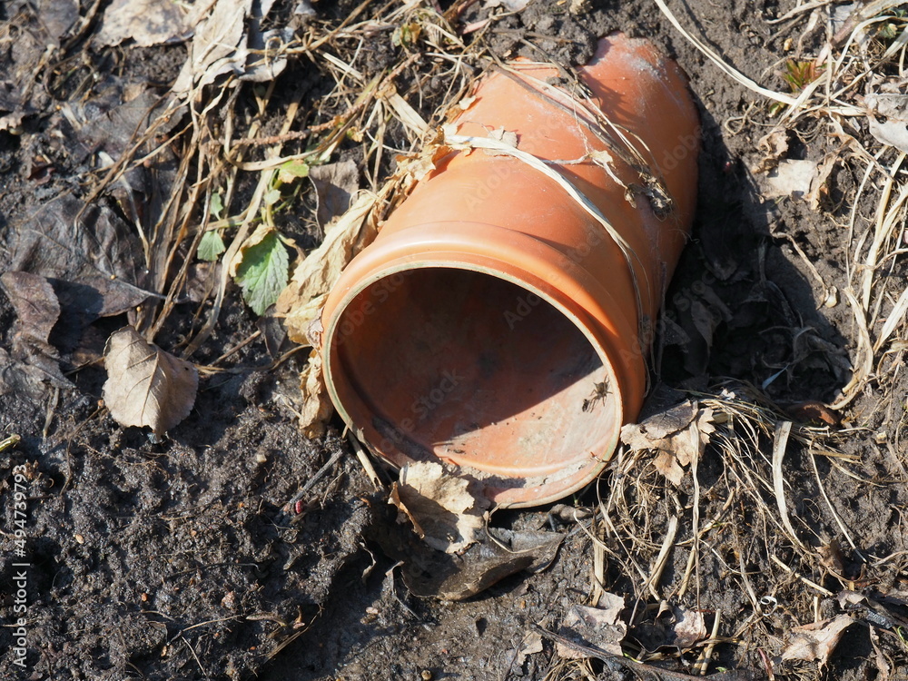 Plastic sewer pipe in the ground. Installation of water main, sanitary sewer, storm drain systems Plastic sewer pipe in the ground. Installation of water main, sanitary sewer, storm drain systems