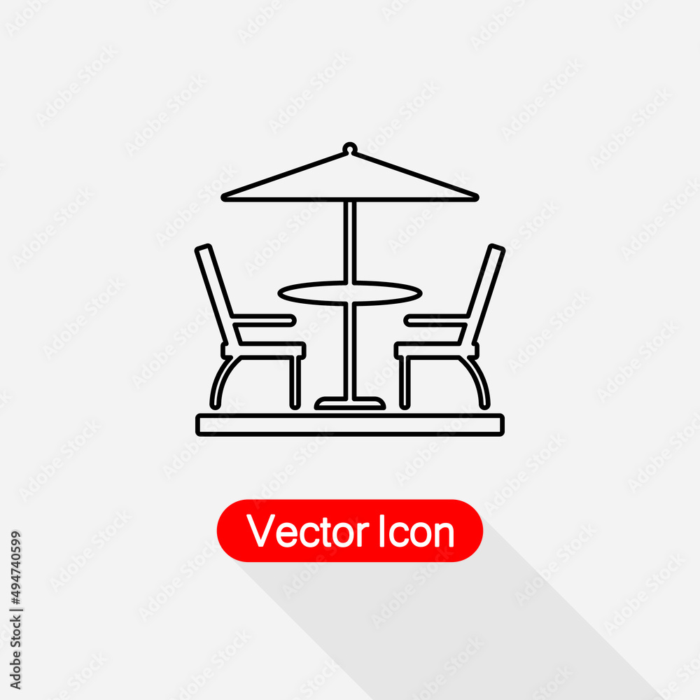 Terrace Icon Vector Illustration Eps10 Terrace Icon Vector Illustration Eps10