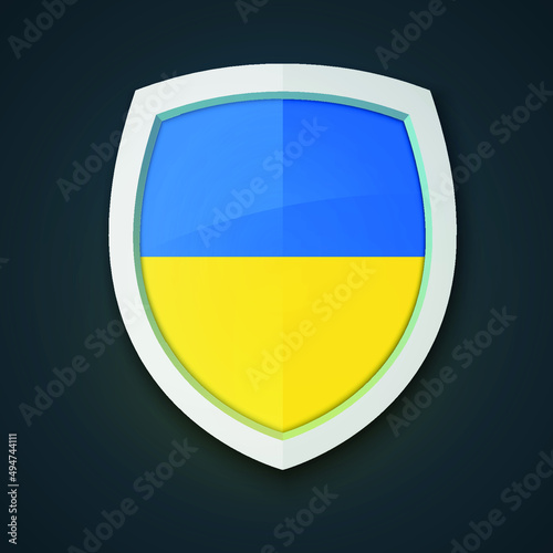 Ukrainian flag on shield. Vector illustration. Colors of Ukraine Free Download Ukrainian flag on shield. Vector illustration. Colors of Ukraine - GFXLoad