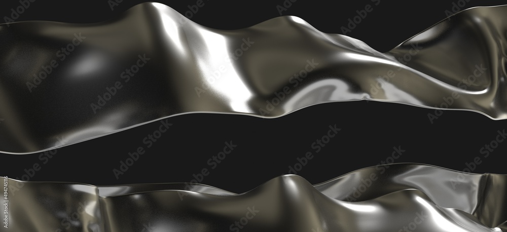 Abstract 3d rendering of twisted lines. Modern background design