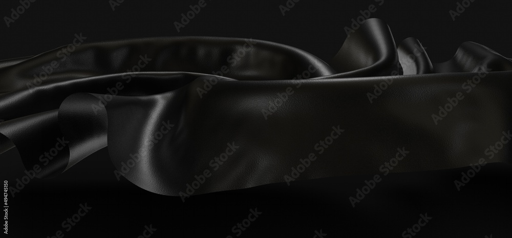 Fototapeta premium Abstract Dynamic Black Background with Various Shape Design. Usable for Background, Wallpaper,