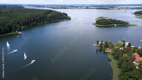 Szlak wielkich jezior mazurskich, mazury z lotu ptaka  photo