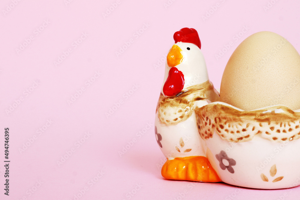 Easter composition on a light pink background with a space for your text or design Easter composition on a light pink background with a space for your text or design