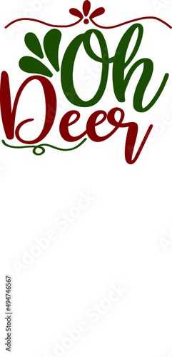 merry christmas lettering oh deer