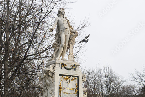 Photography The Mozart Monument in the Burggarten in the Innere Stadt district of Vienna, Austria