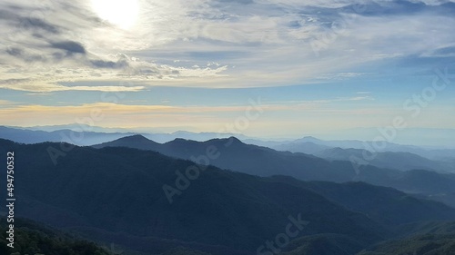 sunset over the mountains © Martin