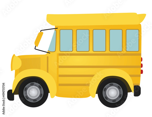 Yellow school bus. vector illustration