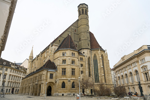 The Minoritenkirche or Italian National Church of Mary of the Snows in the historic center of Vienna, Austria photo