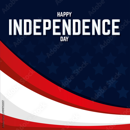 Poster colors usa independence vector illustration