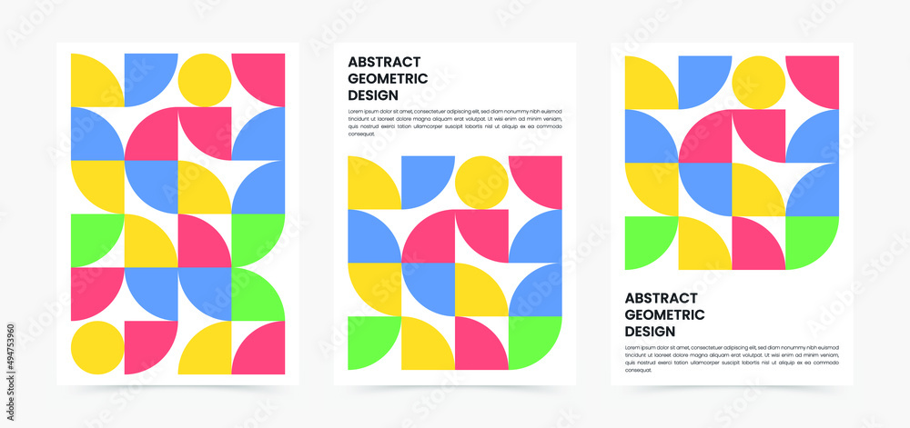 Geometry minimalistic artwork cover with shape and figure. Abstract pattern design style for cover, web banner, landing page, business presentation, branding, packaging, wallpaper