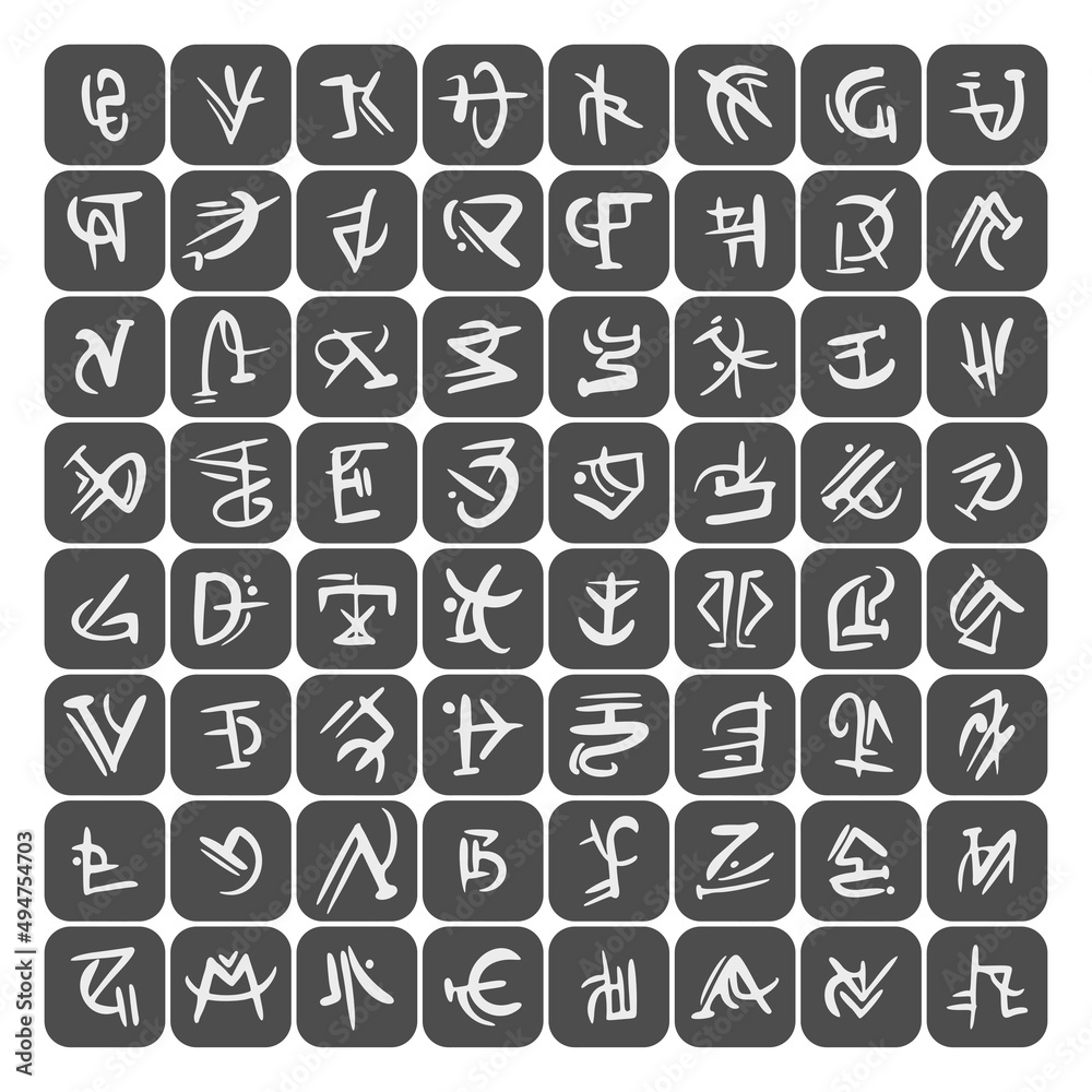 Set of original runes design Set of original runes design